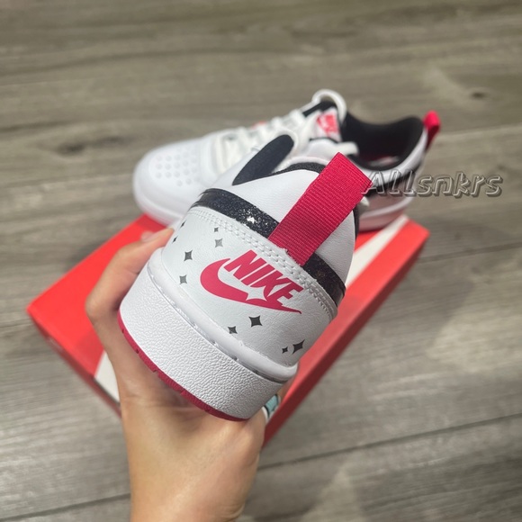 Nike Court Low GS White Pink Grey - Picture 4 of 9